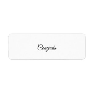 Etiqueta Parabéns minimalistas simples adicione seu texto n