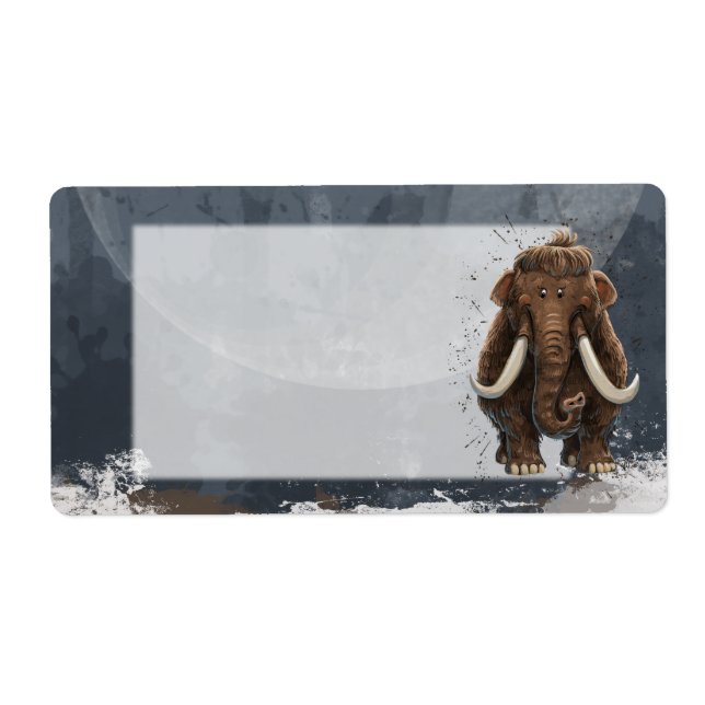 Etiqueta Parada Animal Mastodon (Frente)
