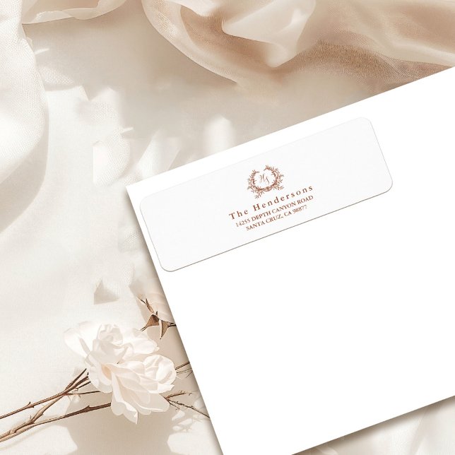 Etiqueta Parada do Monograma Botânico Elegante (Criador carregado)