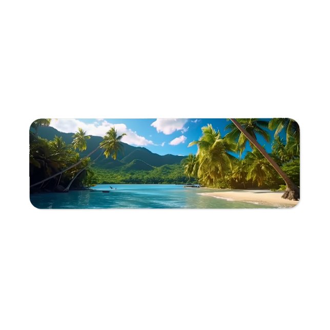 Etiqueta Paraíso da Ilha da Costa Rica  (Frente)