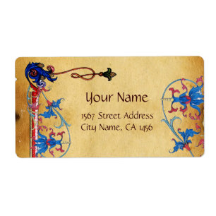 ETIQUETA PARCHE ANTIQUE FLORENTINE FLORAL MOTIFS