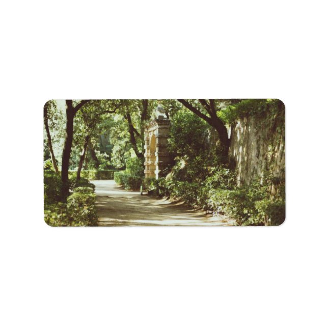 Etiqueta Parque del Laberinto de Horta (Frente)