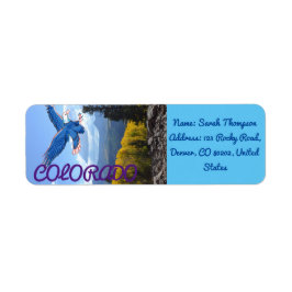 Etiqueta Parque Nacional das Montanhas do Colorado Blue Sky