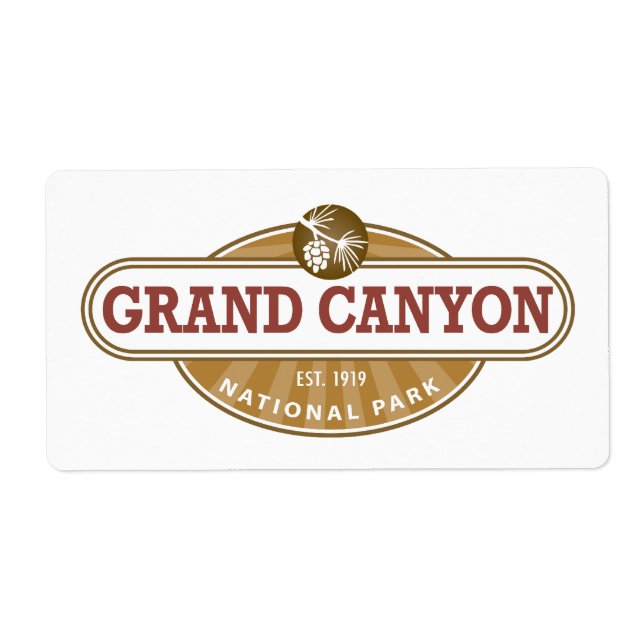 Etiqueta Parque Nacional Grand Canyon (Frente)