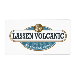 Etiqueta Parque Nacional Vulcânico Lassen