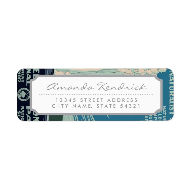 Etiqueta Parque Nacional Yellowstone (Frente)