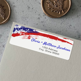 Etiqueta Partido Americano de Reforma Militar de Bandeira