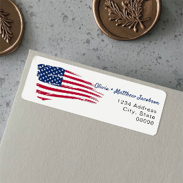 Etiqueta Partido Americano de Reforma Militar de Bandeira