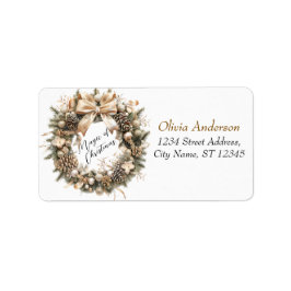 Etiqueta Partido de Natal Elegante Moderno