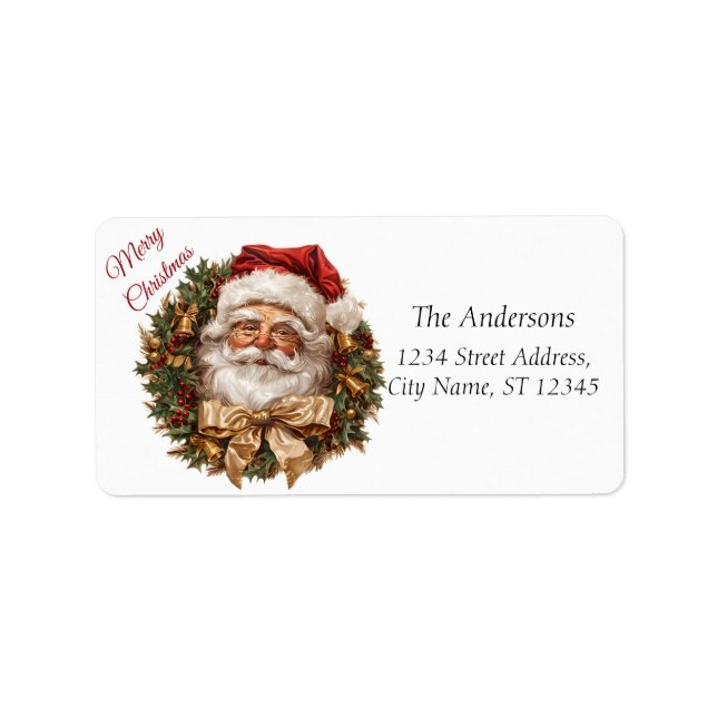 Etiqueta Partido de Natal Elegante Moderno (Frente)