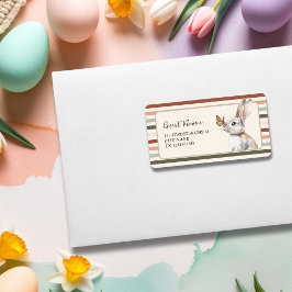 Etiqueta Páscoa Minimalista de Bunny Pastel