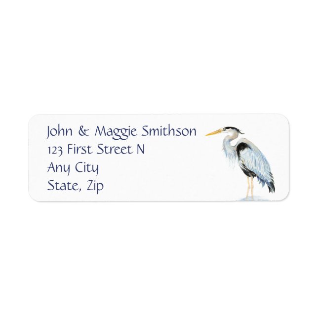 Etiqueta Pássaro Azul Hernino do Excelente de Aquarela Orig (Frente)