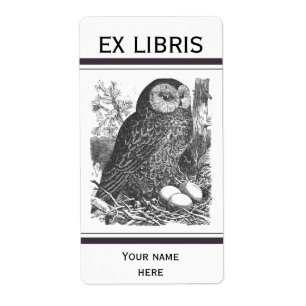 Etiqueta Pasta de desenho de coruja retrorreflectora