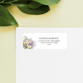 Etiqueta Pastel Blooming Wildflower Casamento Floral