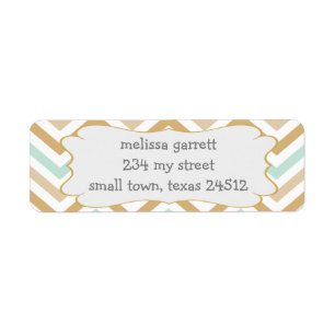 Etiqueta Pastel Dourado e Zig Zag Neutral Baby