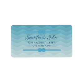 Etiqueta Pastel Ombre Blue Wave Return Endereço