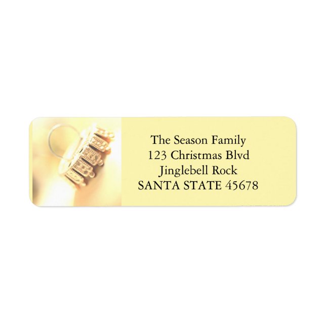 Etiqueta Pastel Ornaments Natal (Frente)