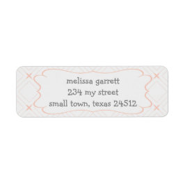 Etiqueta Pastel Peach e Creme Geométrico