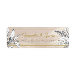 Etiqueta Pastel Pink Wedding Return Address Label