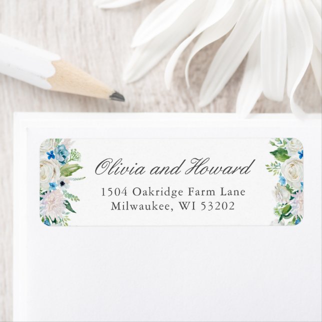 Etiqueta Pastel Verde Azul Branco Molha Floral (Insitu)