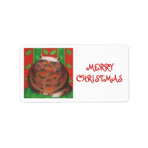 Etiqueta Pata de Natal 'Feliz Natal' branco