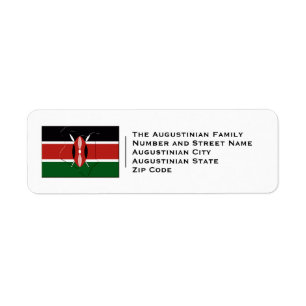 Etiqueta Patriotic KENYA Flag