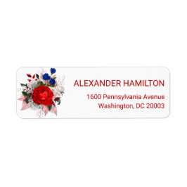 Etiqueta Patriotic Rose Bouquet