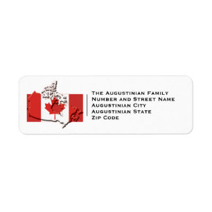 Etiqueta Patriótico  Bandeira CANADÁ