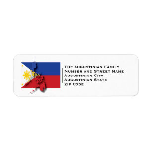 Etiqueta Patriótico PAVILHÃO DE FILIPINAS