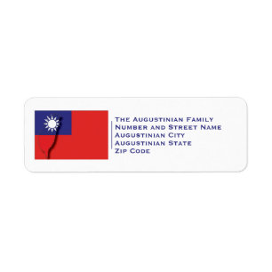 Etiqueta Patriótico PAVILHÃO DE TAIWAN (ROC)