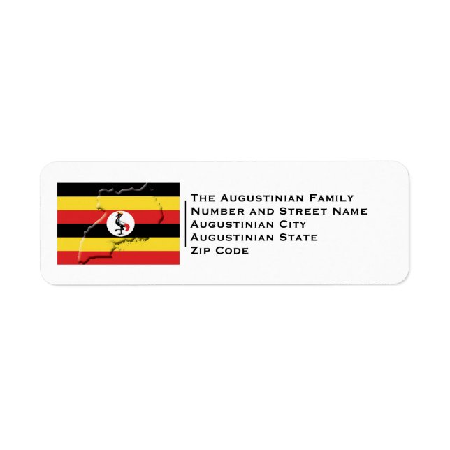Etiqueta Patriótico | PAVILHÃO UGANDA (Frente)