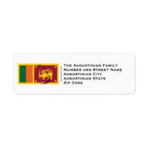 Etiqueta Patriótico SRI LANKA FLAG
