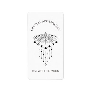 Etiqueta Patrocário da Lua da Lua, Vela, Rótulo Ritual