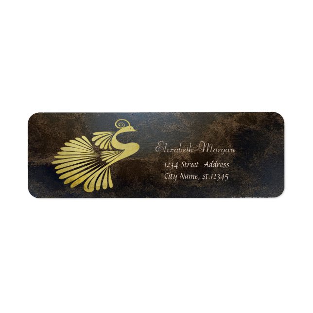 Etiqueta Pavão Dourado, Aparência de Couro (Frente)
