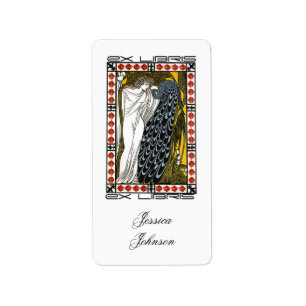 Etiqueta Pavão Grecian da deusa grega do vintage do