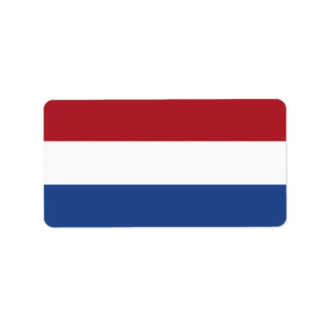 Etiqueta pavilhão neerlandês (Frente)