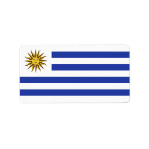 Etiqueta pavilhão Uruguai