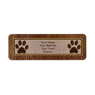 Etiqueta Paw Leather-Look