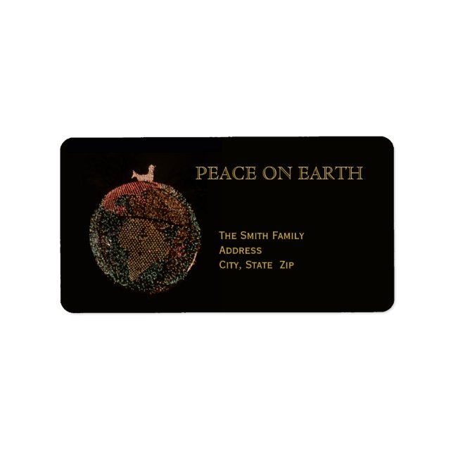 Etiqueta Paz de Natal na Terra (Frente)