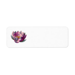 Etiqueta Paz l flor de Lotus/lírio de água cor-de-rosa