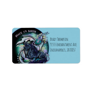 Etiqueta Paz no Earth Dragon e no Unicórnio