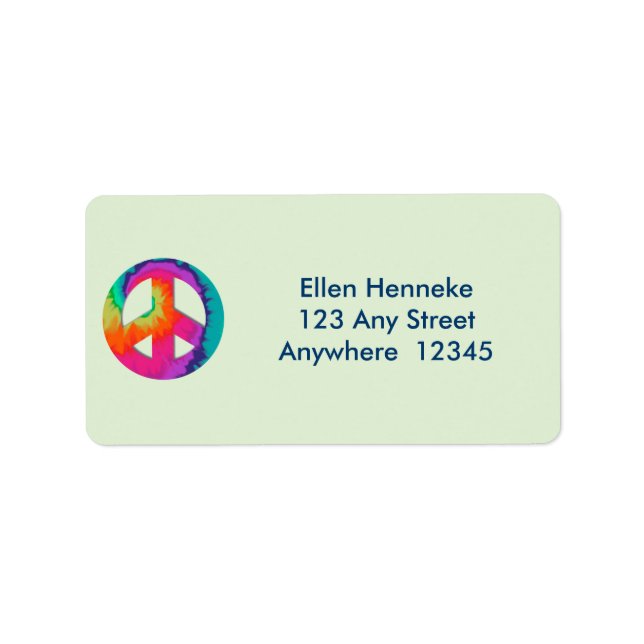 Etiqueta Paz psicodélica (Frente)