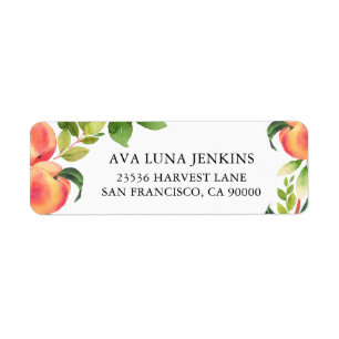 Etiqueta Peach Return Address Labels
