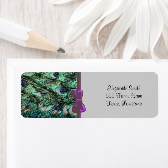 Etiqueta Peacock, Peafowl, Peacock Tail, Penas (Insitu)