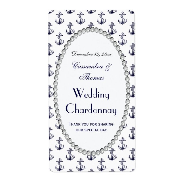 Etiqueta Pearl/Rótulo da garrafa de vinho (Frente)