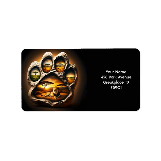 Etiqueta Pedra do Leão de Paw Fantasy (Frente)