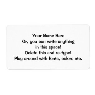 Etiqueta Pegajosos vazios Etiqueta-Personalizam