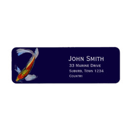 Etiqueta Peixe de arte original Koi japonês