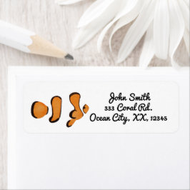 Etiqueta Peixe-Palhaço Tropical Brilhante