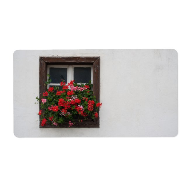 Etiqueta Pelargonium Vermelho e Rosa (Frente)